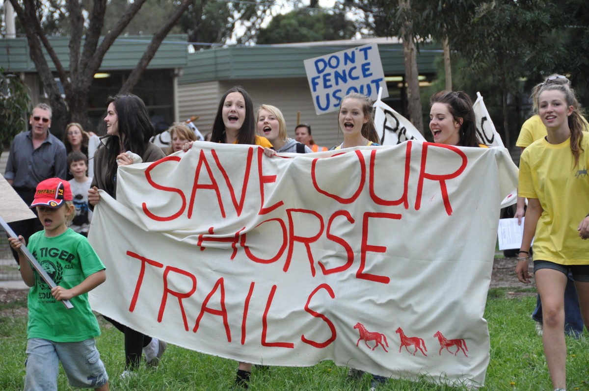 Residents at the council hearing on the Panton Hill reserves